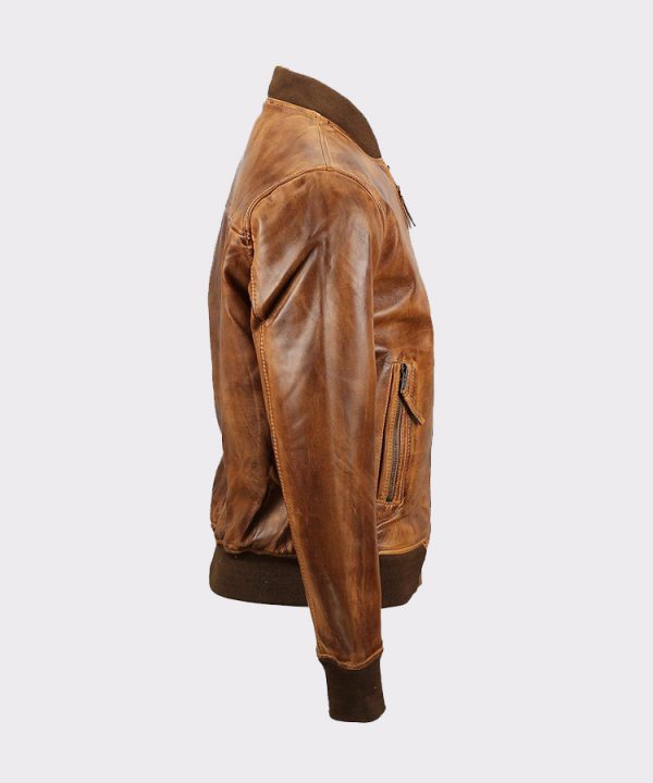 Mens Bomber Leather Jacket for sale