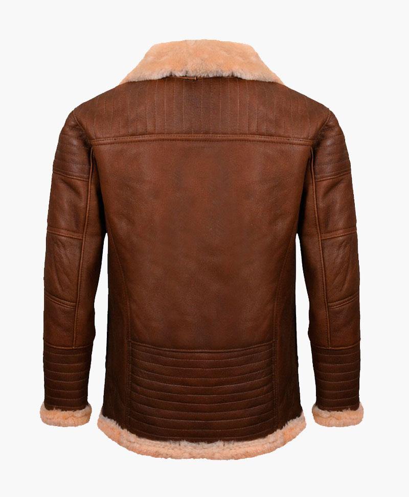 MENS BROWN NAPPA LEATHER JACKET WITH FUR - Wiseleather