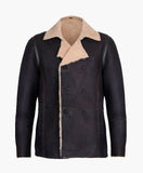 MENS DOUBLE BREASTED REAL LEATHER JACKET WITH FUR - Wiseleather