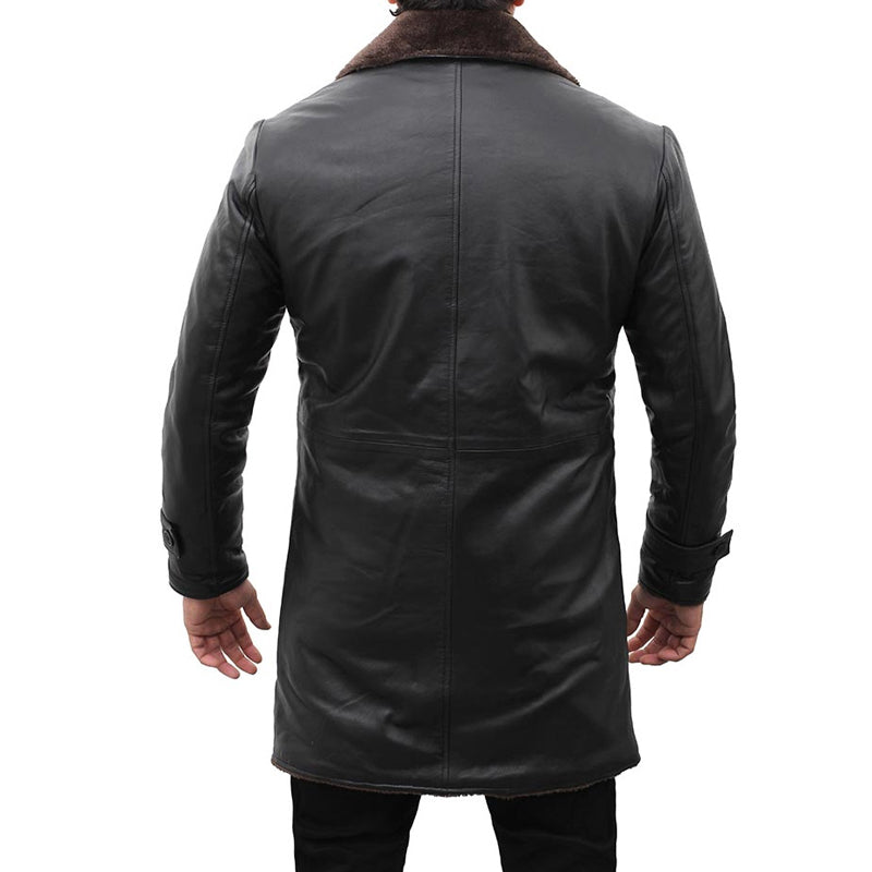 Mens Shearling Leather Coat