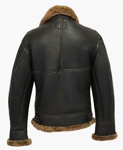 MENS WINTER AVIATOR B3 LEATHER JACKET WITH FUR - Wiseleather