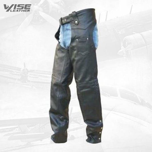 Tall Leather Motorcycle Chaps