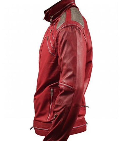 Michael Jackson Beat It Genuine Red Leather Jacket