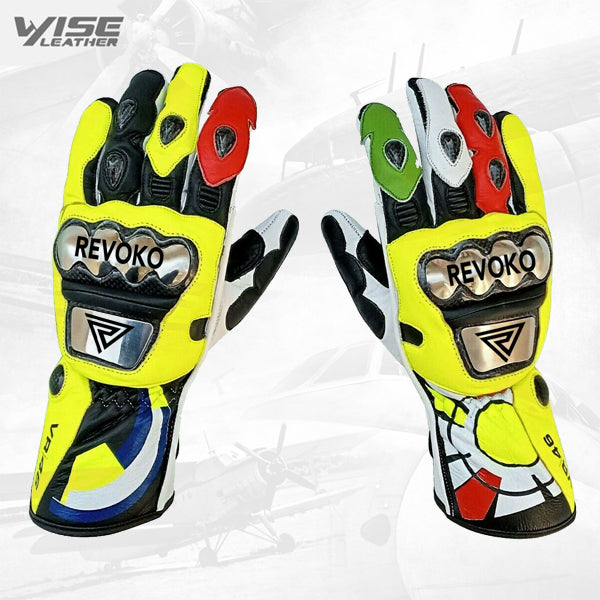 Motorcycle Leather Gloves 2014 Model Rossi Motorbike Gloves Racing Gloves Bike
