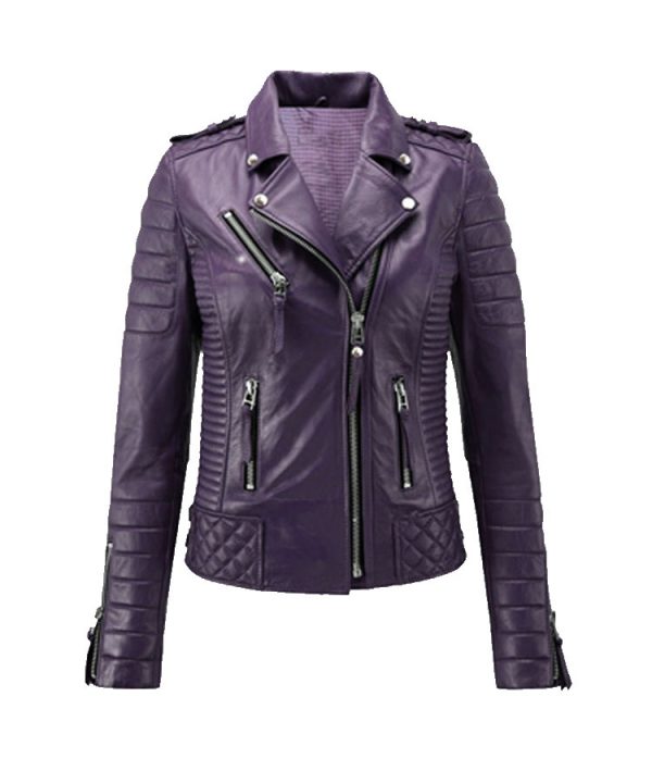 New 100% Genuine Women’s Soft Lambskin Leather Bomber Biker Jacket