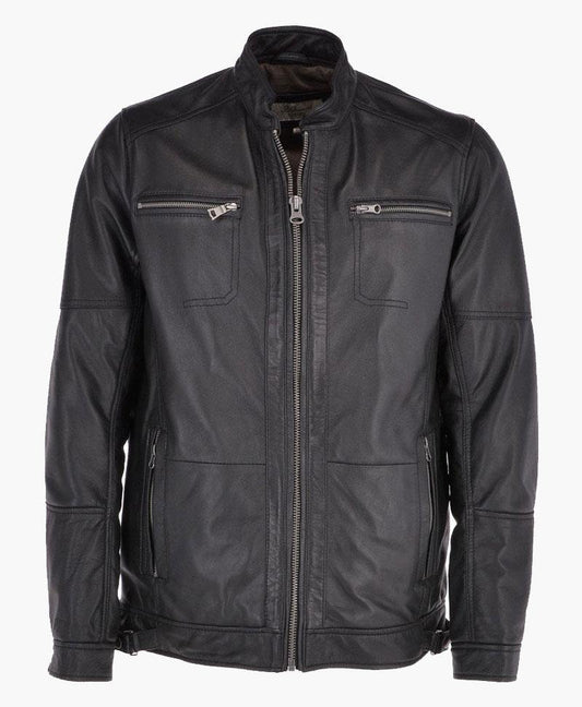 Premium Men's Leather Biker Jacket