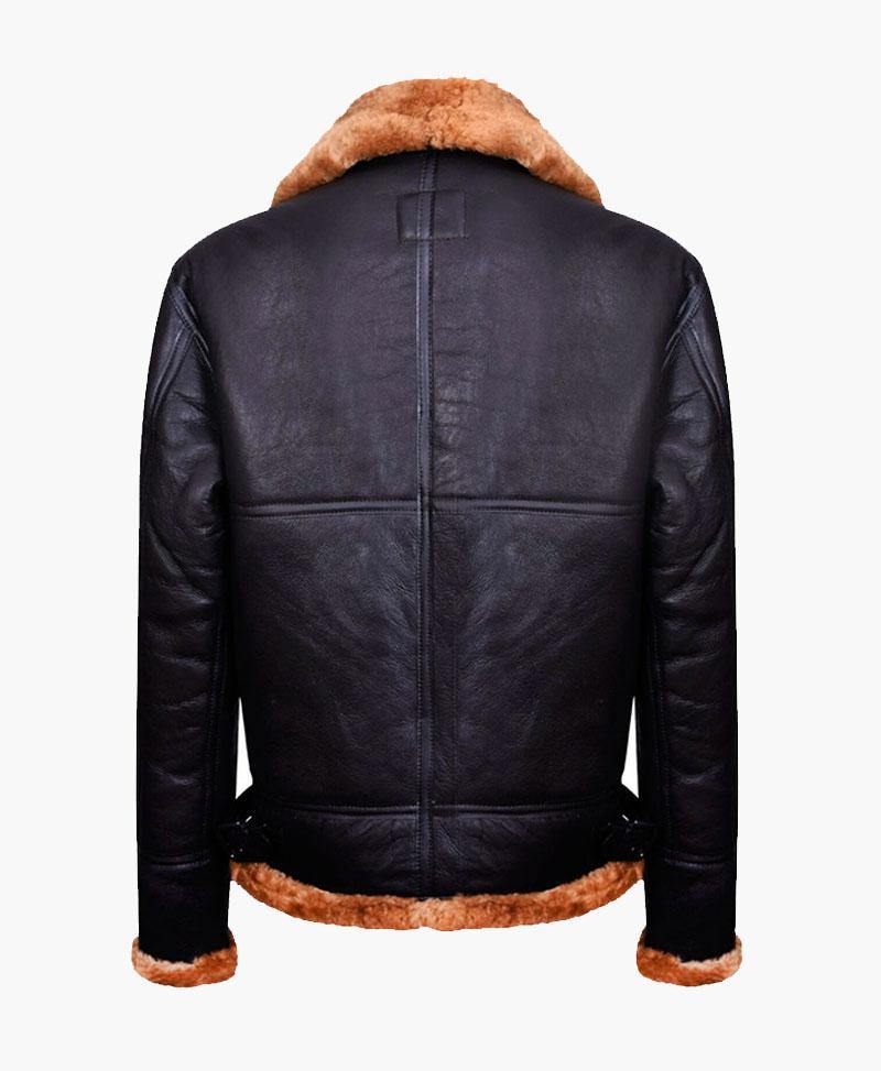 NEW MENS AVIATOR BOMBER LEATHER JACKET WITH FUR - Wiseleather