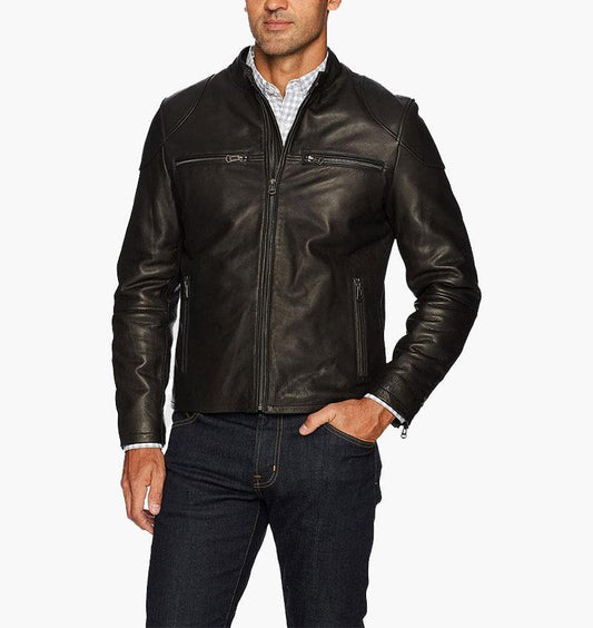 Men’s Premium Leather Moto Biker Jacket