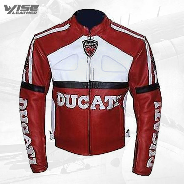 New Ducati Men's Leather Jacket Black New Motorcycle Riding Leather Jacket