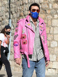 Nicolas Cage Pink Motorcycle Jacket