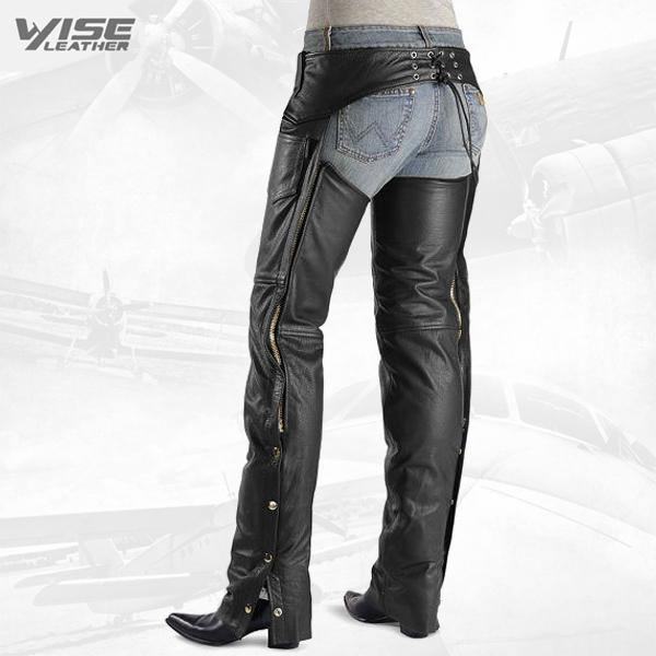 RUGGED BIKER LEATHER CHAPS - Wiseleather