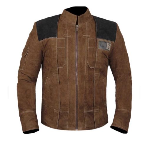 SOLO A Star Wars Story Light Brown Genuine Suede Leather Jacket