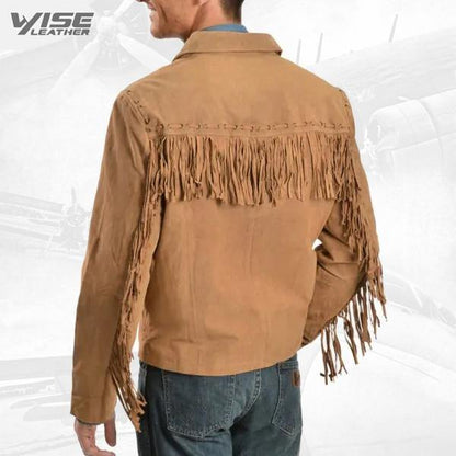 Scully Fringed Suede Leather Short Jacket - Wiseleather