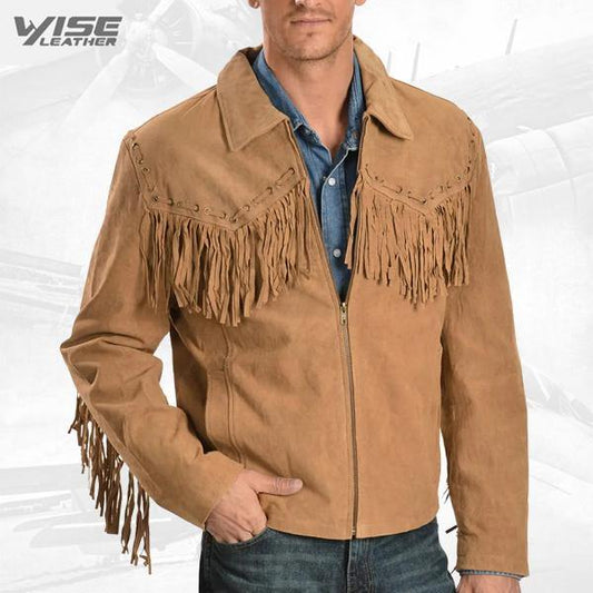 Scully Fringed Suede Leather Short Jacket - Wiseleather