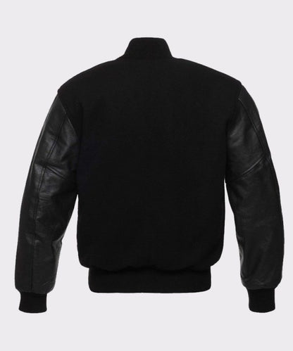 Black Varsity Letterman Jacket