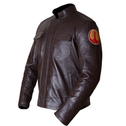 Star Wars Poe Dameron The Last Jedi Brown Genuine Real Leather Jacket