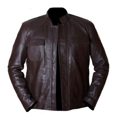 Star Wars Poe Dameron The Last Jedi Brown Genuine Real Leather Jacket