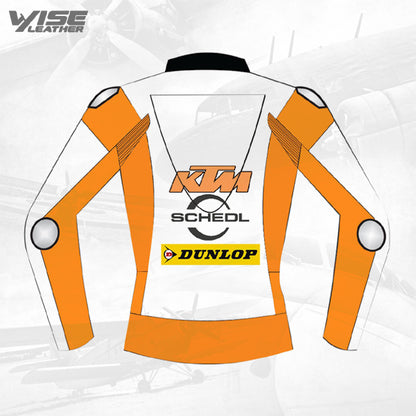 Stefan Nebel Superbike 2014 KTM MotoGP Motorbike Racing Leather Jacket