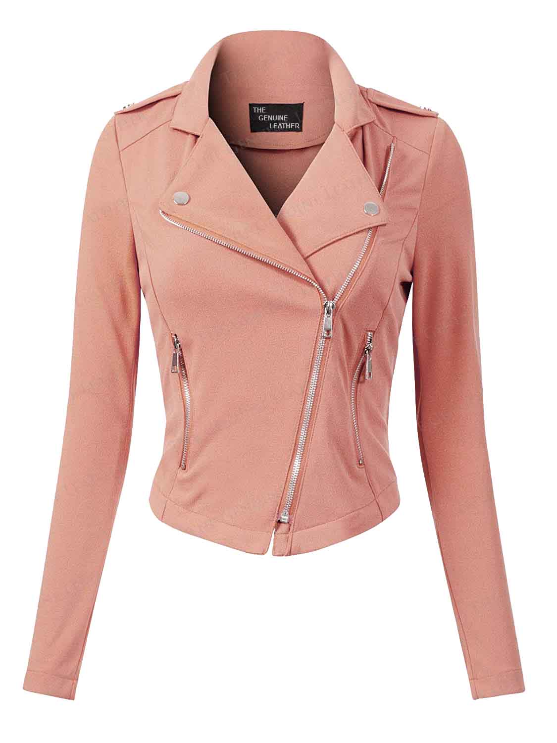 Stylish Womens Pink Leather Jacket