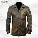 Supernatural Dean Winchester Distressed Brown Long Leather Coat for Men
