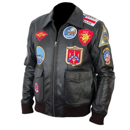 Top Gun Black Bomber Faux Leather Jacket