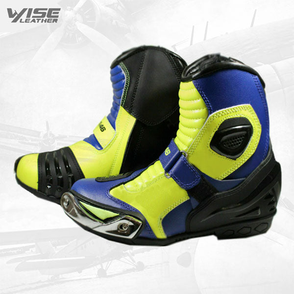 VR 46 Short Ankle Style Motorcycle Motorbike Leather Boots
