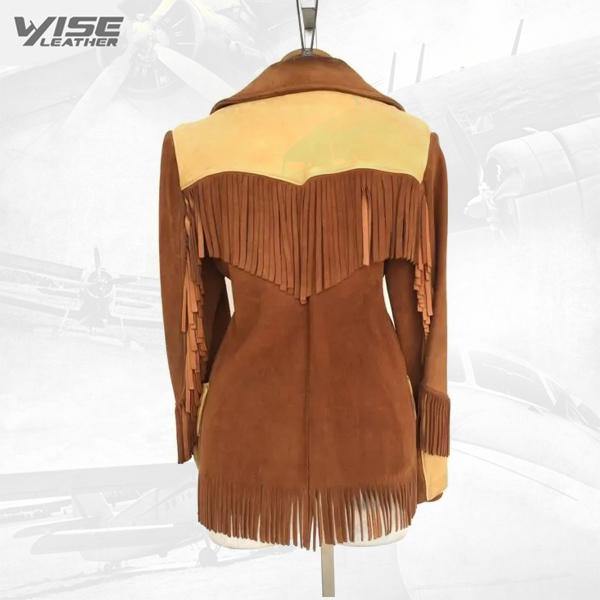 Vintage 1970s Suede Leather Western Fringed Jacket - Wiseleather