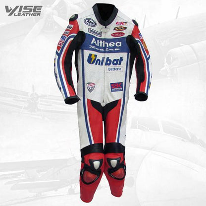 WSB CARLOS CHECA ALTHEA RACING BIKER LEATHERS SUIT - Wiseleather