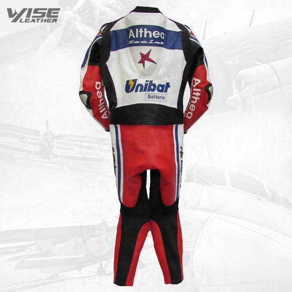 WSB CARLOS CHECA ALTHEA RACING BIKER LEATHERS SUIT - Wiseleather