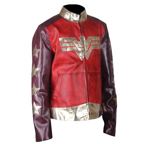 Wonder Woman Faux Leather Jacket 2017