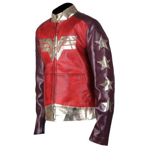 Wonder Woman Faux Leather Jacket 2017