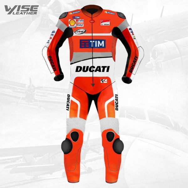 Andrea Dovizioso Ducati Traje De Carreras Motogp Motorcycle Suit 2016 - Wiseleather