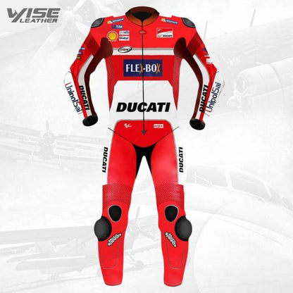 Andrea Dovizioso Team Ducati Motorcycle Leather Suit 2017 - Wiseleather