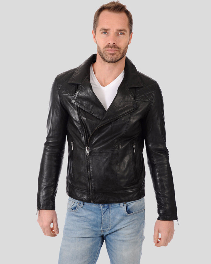Arthur Black Biker Leather Jacket -wiseleather