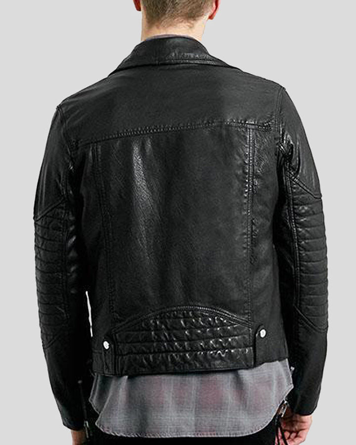 Frankie Black Biker Leather Jacket