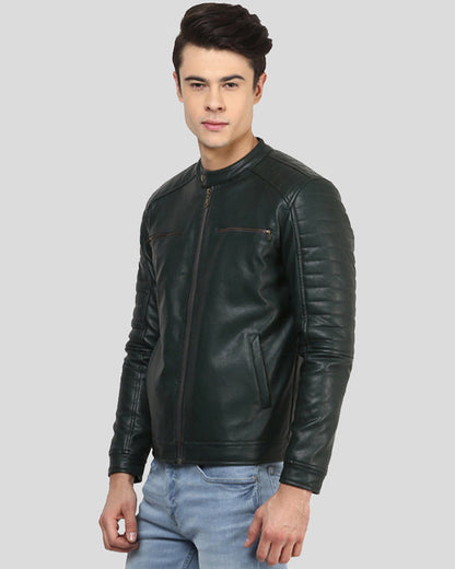 Jacob Black Biker Leather Jacket