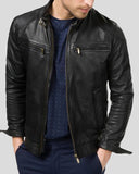 Rory Black Biker Leather Jacket