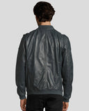 Noch Black Bomber Leather Jacket