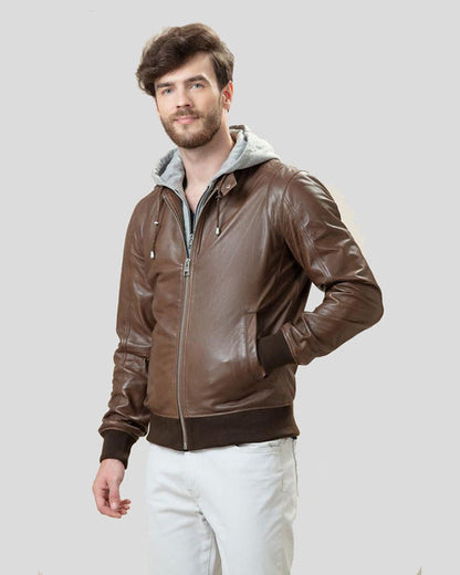 Bruce Brown Bomber Leather Jacket - Wiseleather