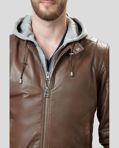 Bruce Brown Bomber Leather Jacket - Wiseleather