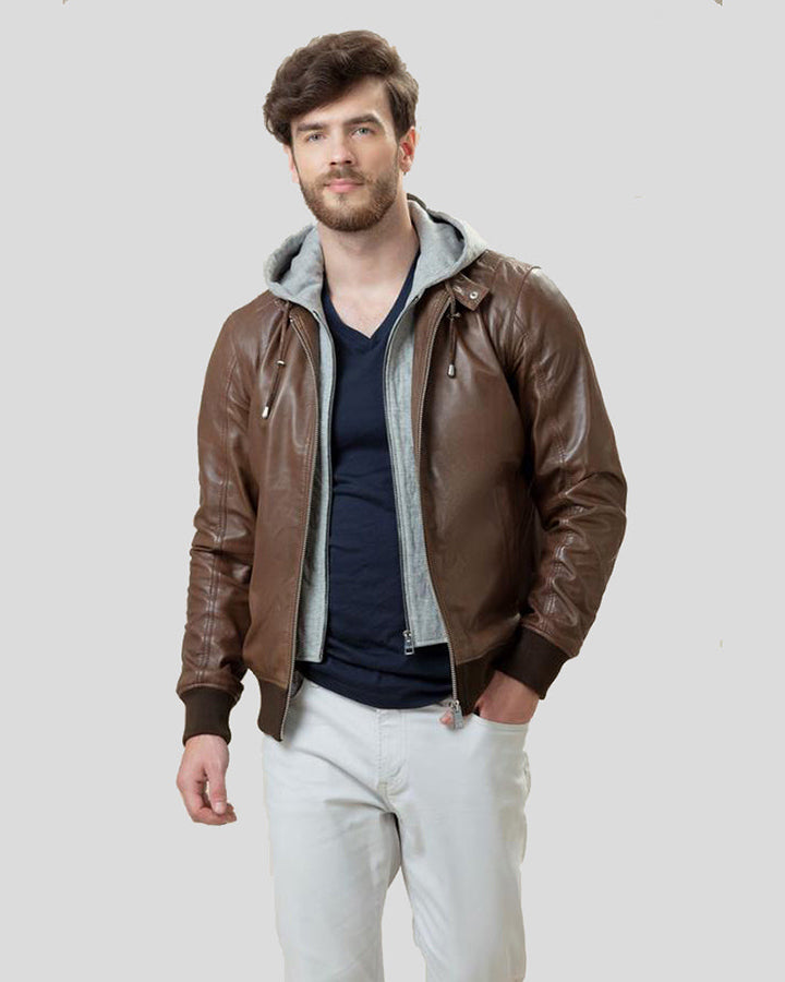 Bruce Brown Bomber Leather Jacket - Wiseleather 