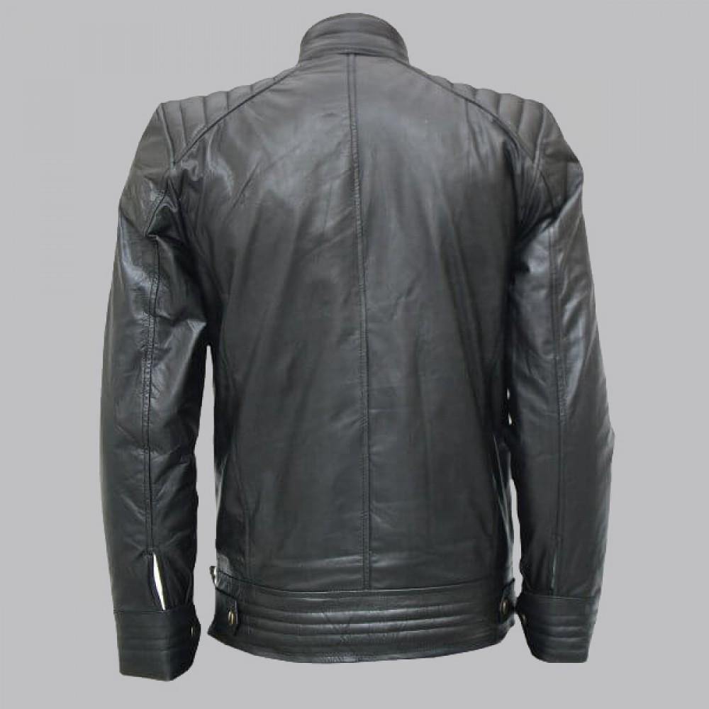 High Collar Leather Jacket