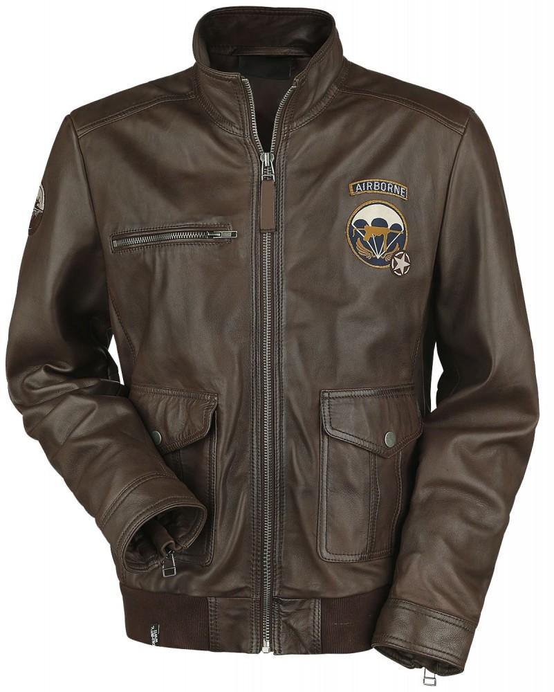 CALL OF DUTY WWII MENS BROWN LEATHER JACKET - Wiseleather