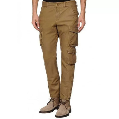 Custom Made Genuine Soft Pure Leather Cargo Pants for Men - Wiseleather