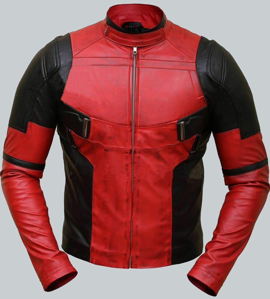 DEADPOOL RED LEATHER JACKET - Wiseleather
