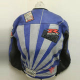 Joe Rocket Suzuki Motorcycle Blue Leather Jacket