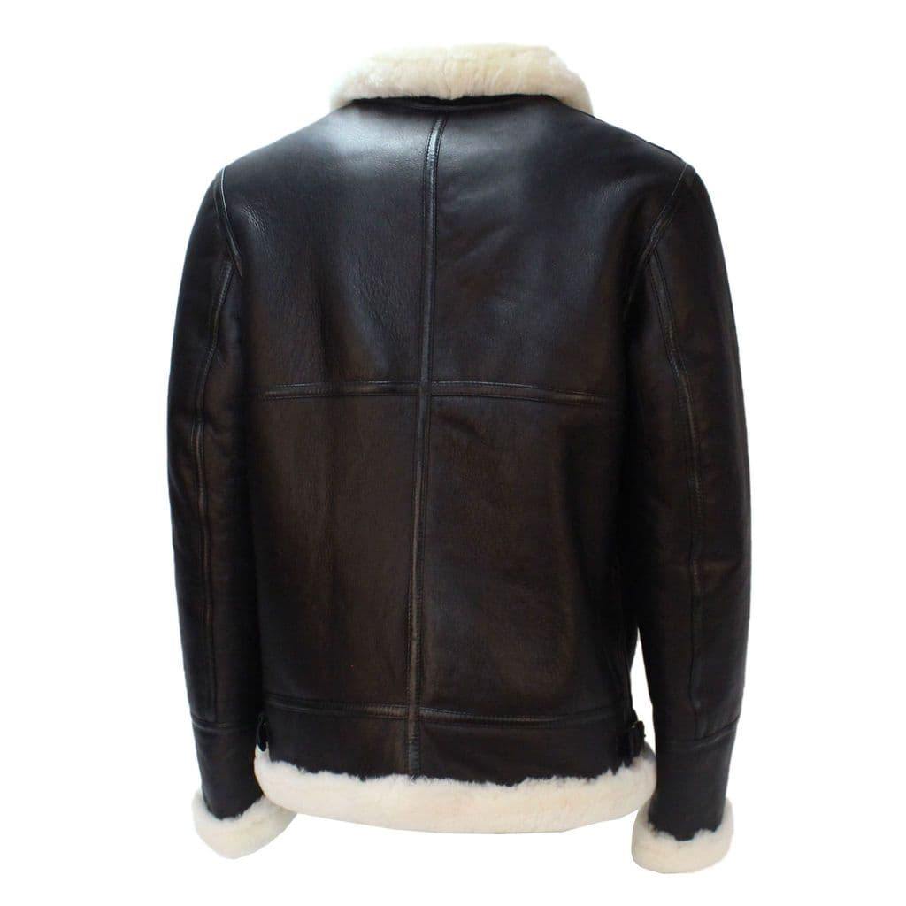 Memphis Belle Sheepskin Flying Jacket in Black / Ivory