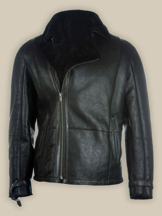 Black B3 Shearling Jacket for Men