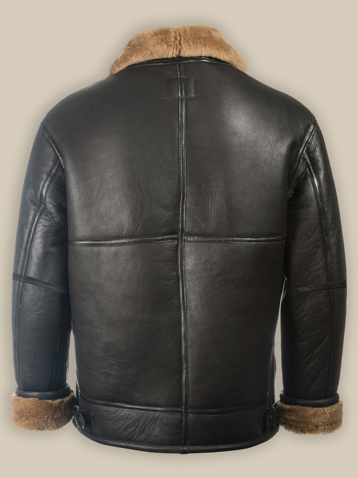 Men's Black Aviator Shearling Jacket - Black Aviator Jacket