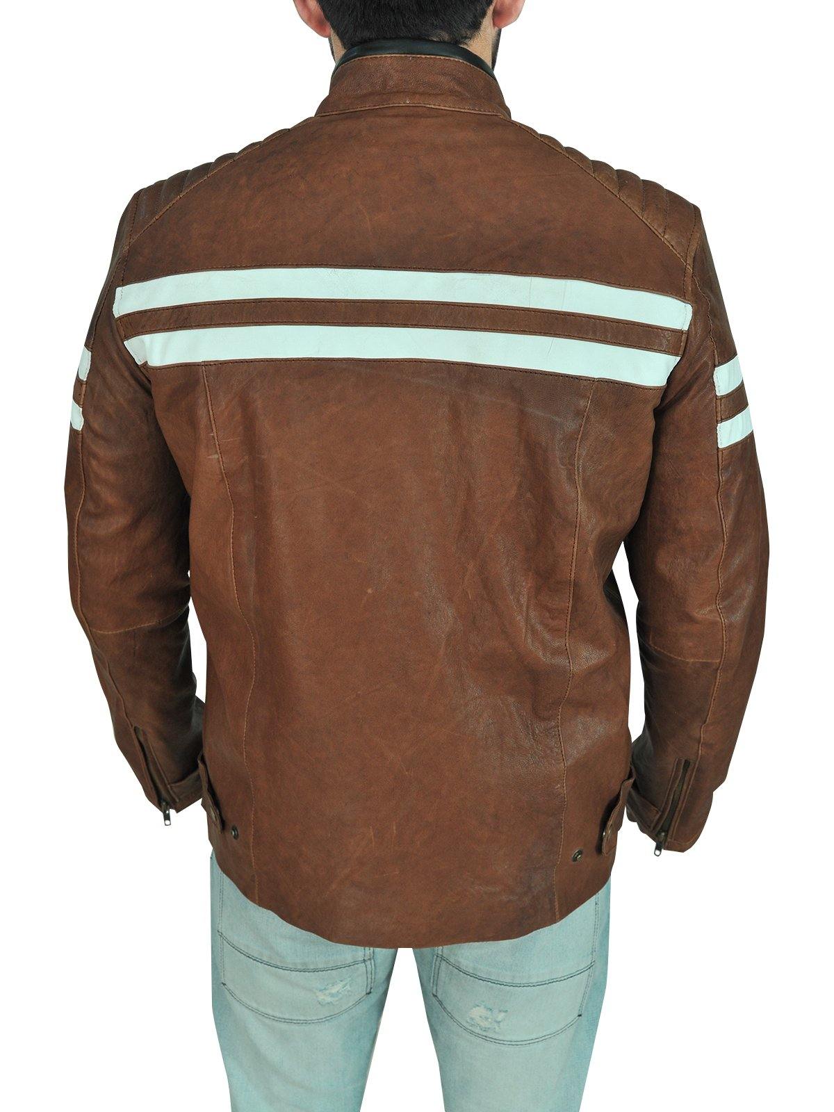 Classic Brown Leather Biker Jacket - Wiseleather